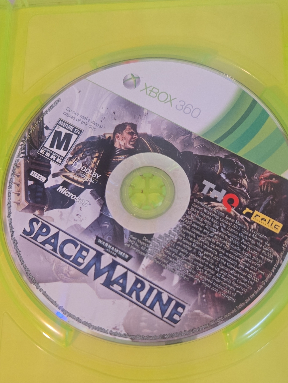 Space Marine (Green) - Warhammer SpaceMarine Xbox - Picture 2 of 4